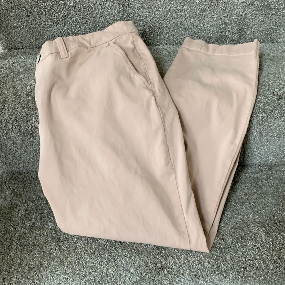 Style & Co. Straight Pink Mid Rise Twill Pants